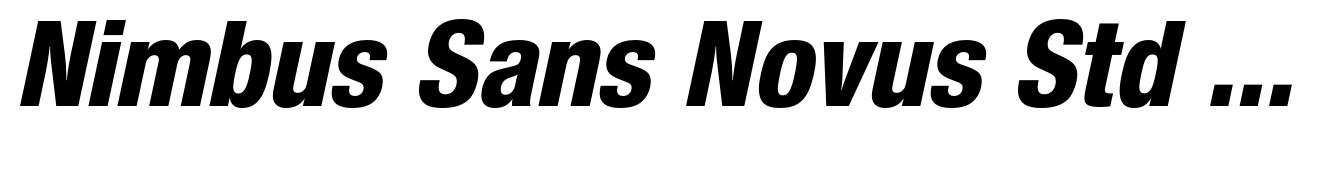 Nimbus Sans Novus Std Heavy Condensed Italic